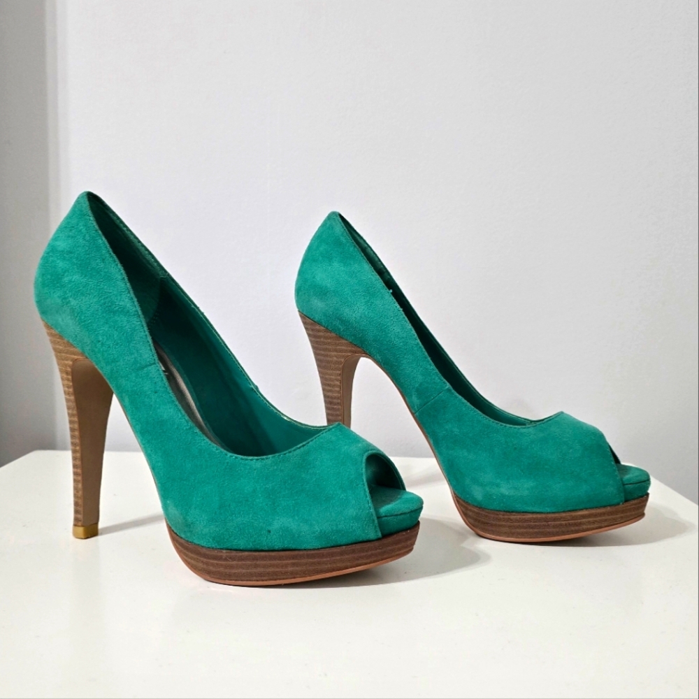 Steve Madden Suede Peep-Toe Heels